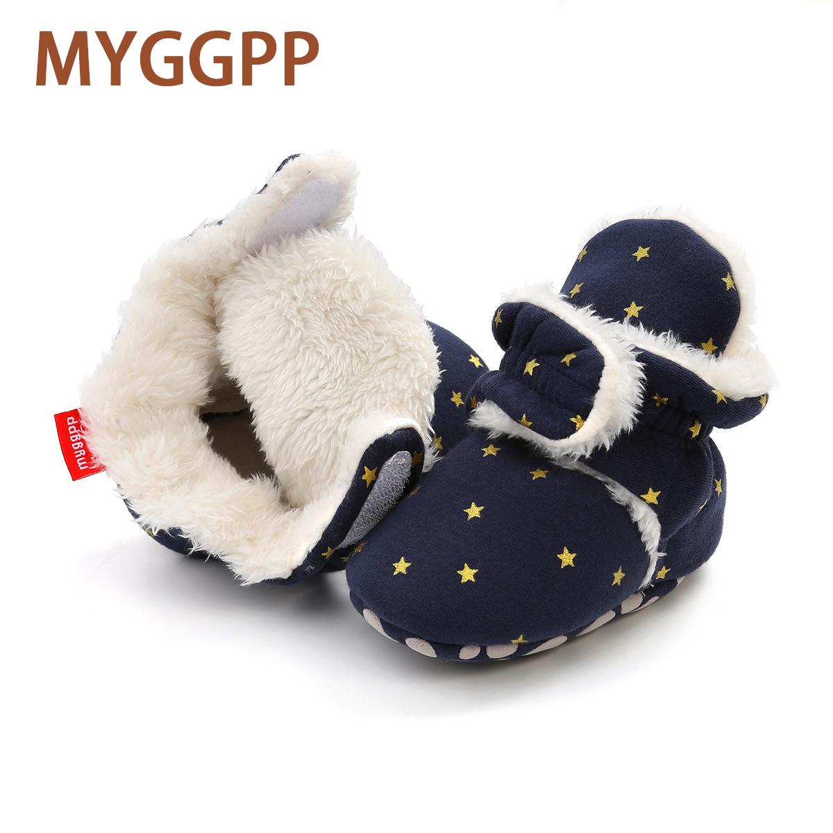 MYGGPP осень-зима-зима, бархатная теплая детская обувь, детская обувь, обувь для малышей, хлопковая обувь, носки, хлопковые сапоги 11cm темно-синий