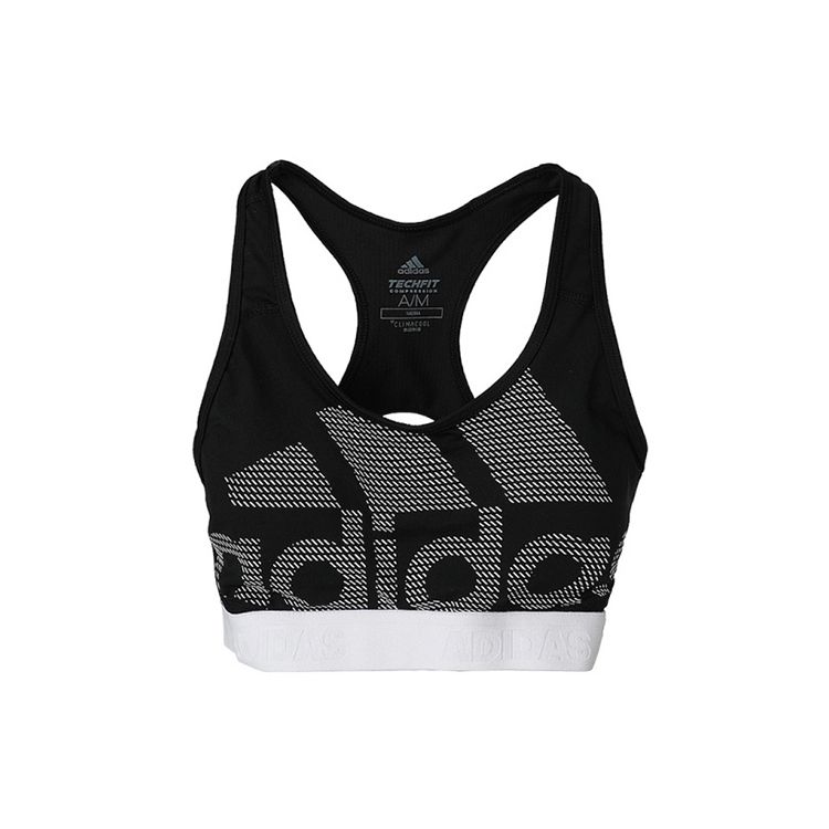 Adidas Спортивный бюстгальтер для фитнеса и тренировок, женское нижнее белье, черный DH4446 S
