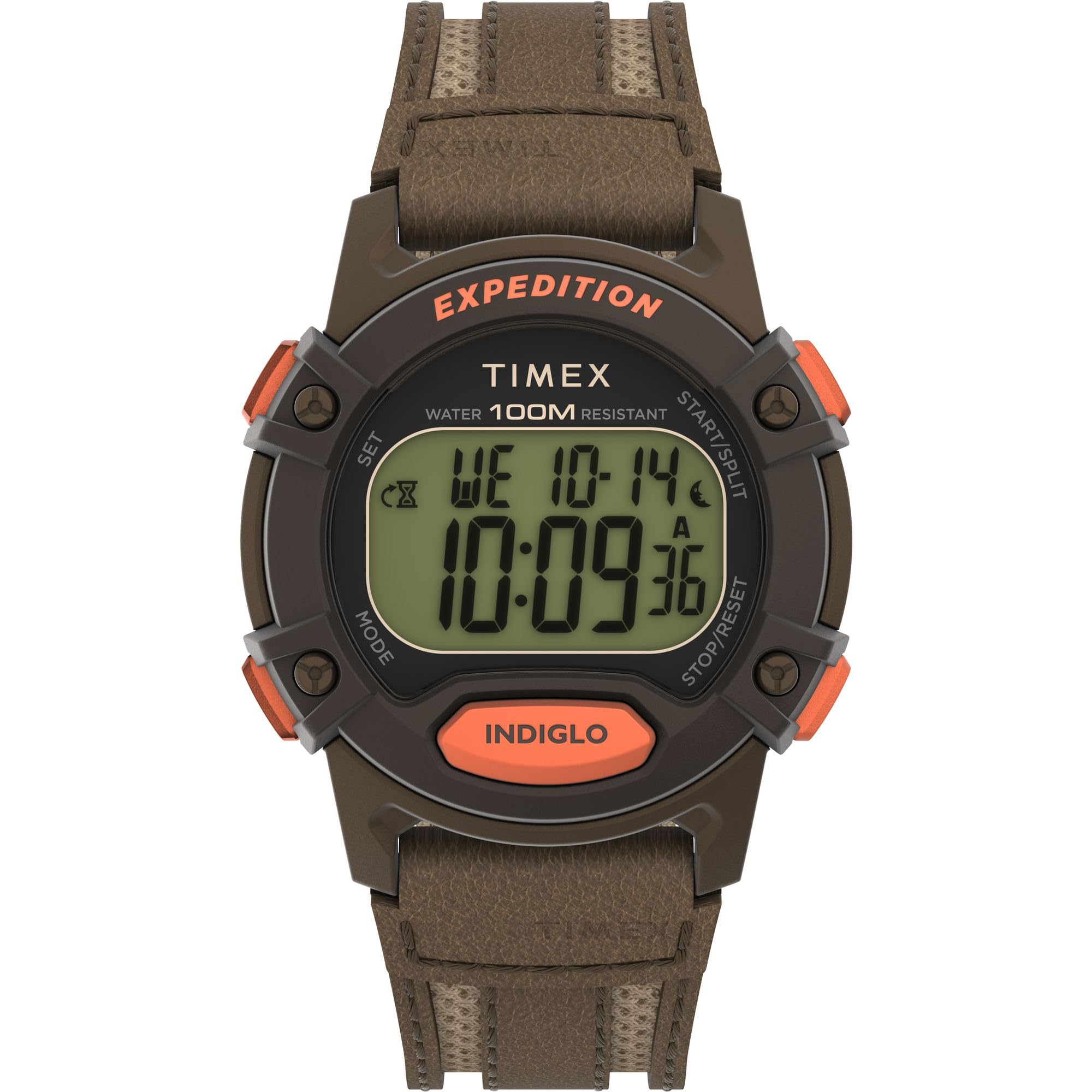 [Timex] Часы Expedition CAT5 с цифровым циферблатом, водонепроницаемость 10 АТМ, акрил, 41 мм, TW4B30400, мужские, коричневые [Товар]