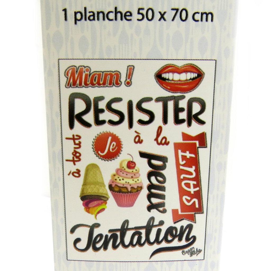 Les Trésors De Lily [L4985] - Лист наклеек «Resist Temptation» (50x70 см) красный
