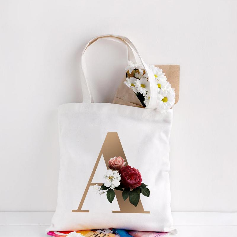 Новые летние холщовые сумки Bolsa Feminina с цветочным принтом и буквами на плечо, большая вместительная сумка-мессенджер, милая забавная сумка