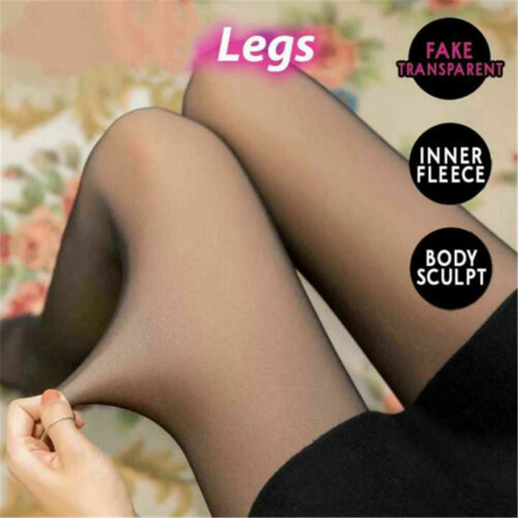 Flawless Legs Fake полупрозрачные теплые флисовые колготки