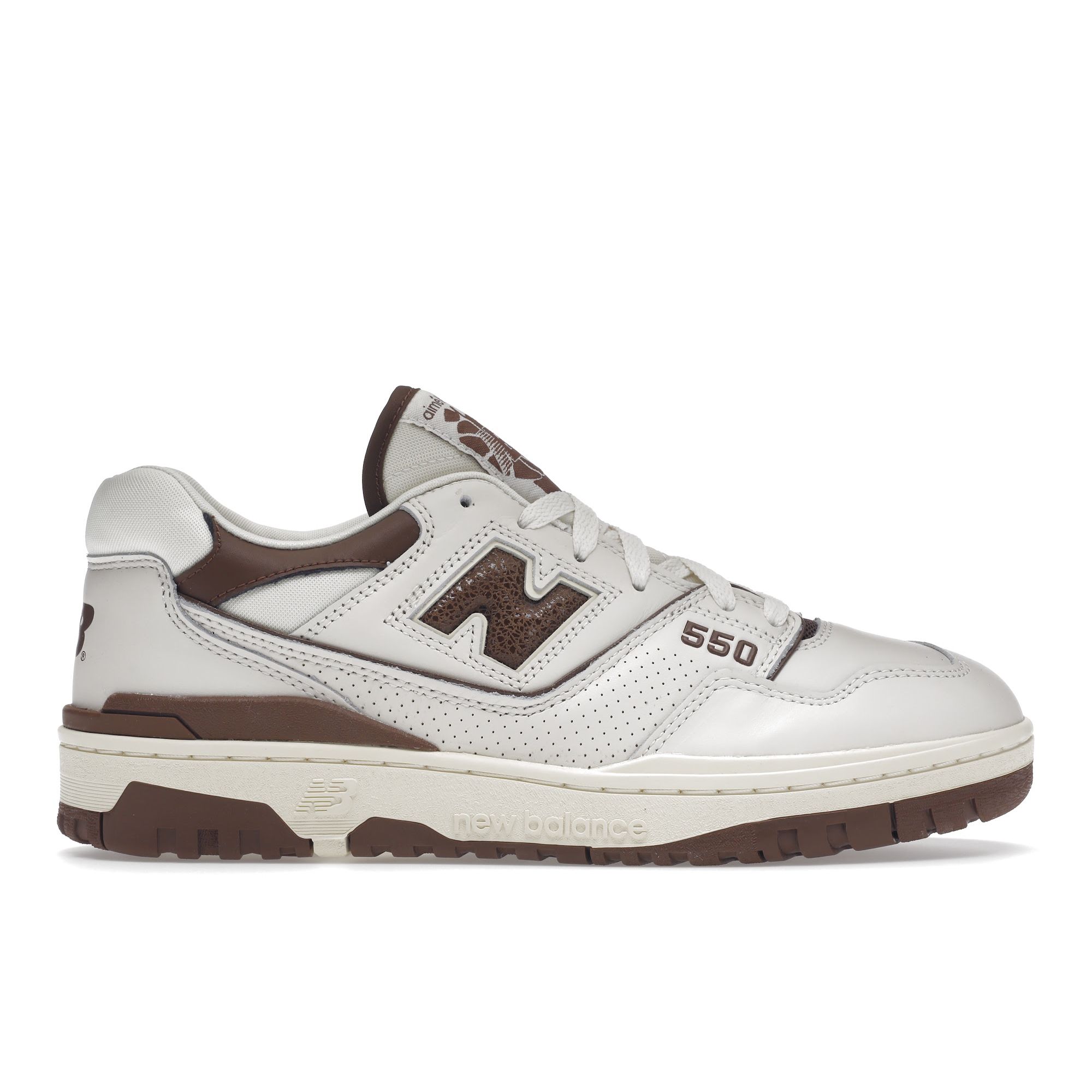 Коричневые кроссовки унисекс New Balance Aimé Leon Dore x 550 Белые BB550AB1 43