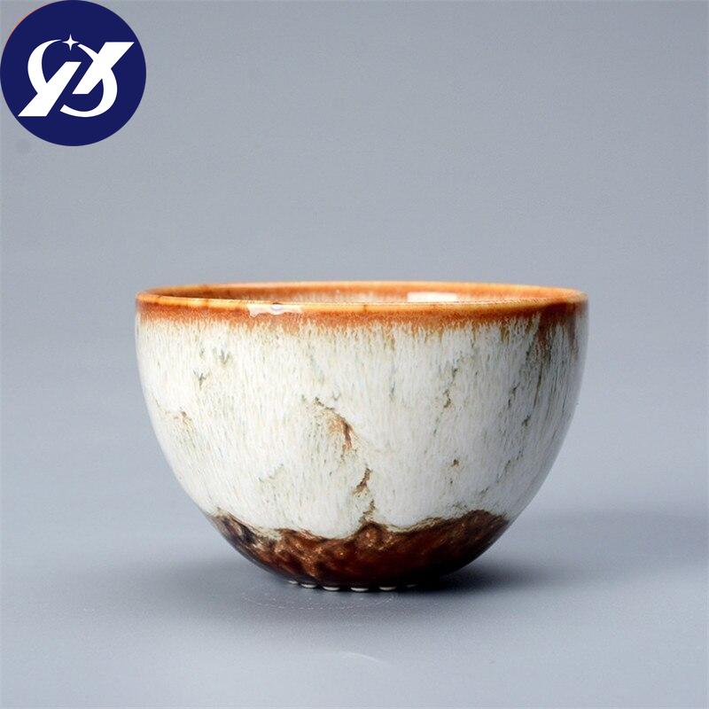 Керамическая чашка для обжига, фарфоровая кофейная кружка кунг-фу, домашняя чаша для чая, ручная работа, глазурь теммоку, чашка для воды, чайная посуда, поделки