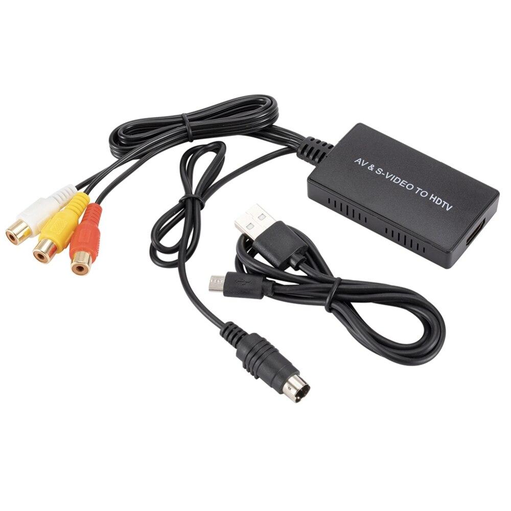 Конвертер, совместимый с Svideo в HDMI, Адаптер, совместимый с AV в HDMI