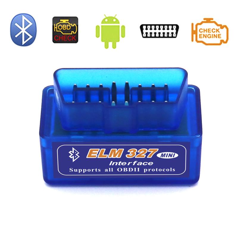  Mini Bluetooth Elm 327 V 2.1 OBD 2 автомобильный диагностический инструмент сканер OBDII адаптер авто диагностический инструмент синий