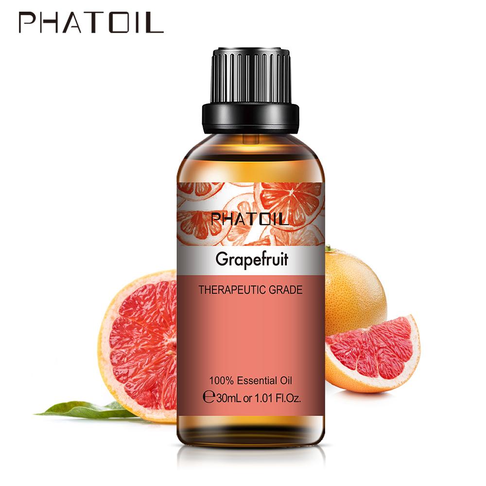 PHATOIL 30 мл чистое эфирное масло грейпфрута для увлажнителя ароматическая лампа очиститель воздуха для похудения повышение иммунитета чистая кожа лица DIY фруктовые духи 1 pc