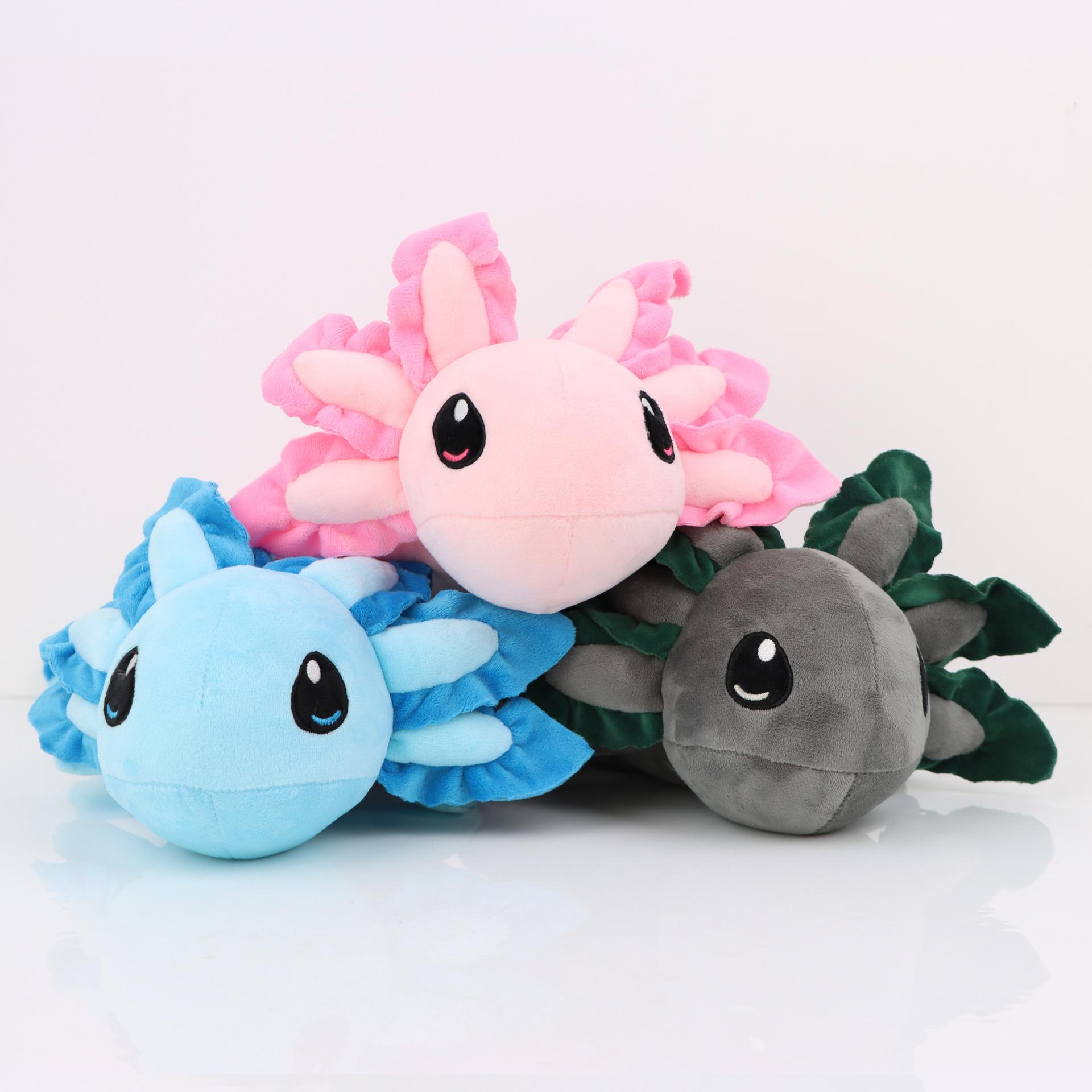 40 см розовый аксолотль плюшевая игрушка Kawaii аксолотль плюшевые куклы мягкие плюшевые игрушки в виде животных для девочек подарок на Рождество и день рождения игрушка чёрный
