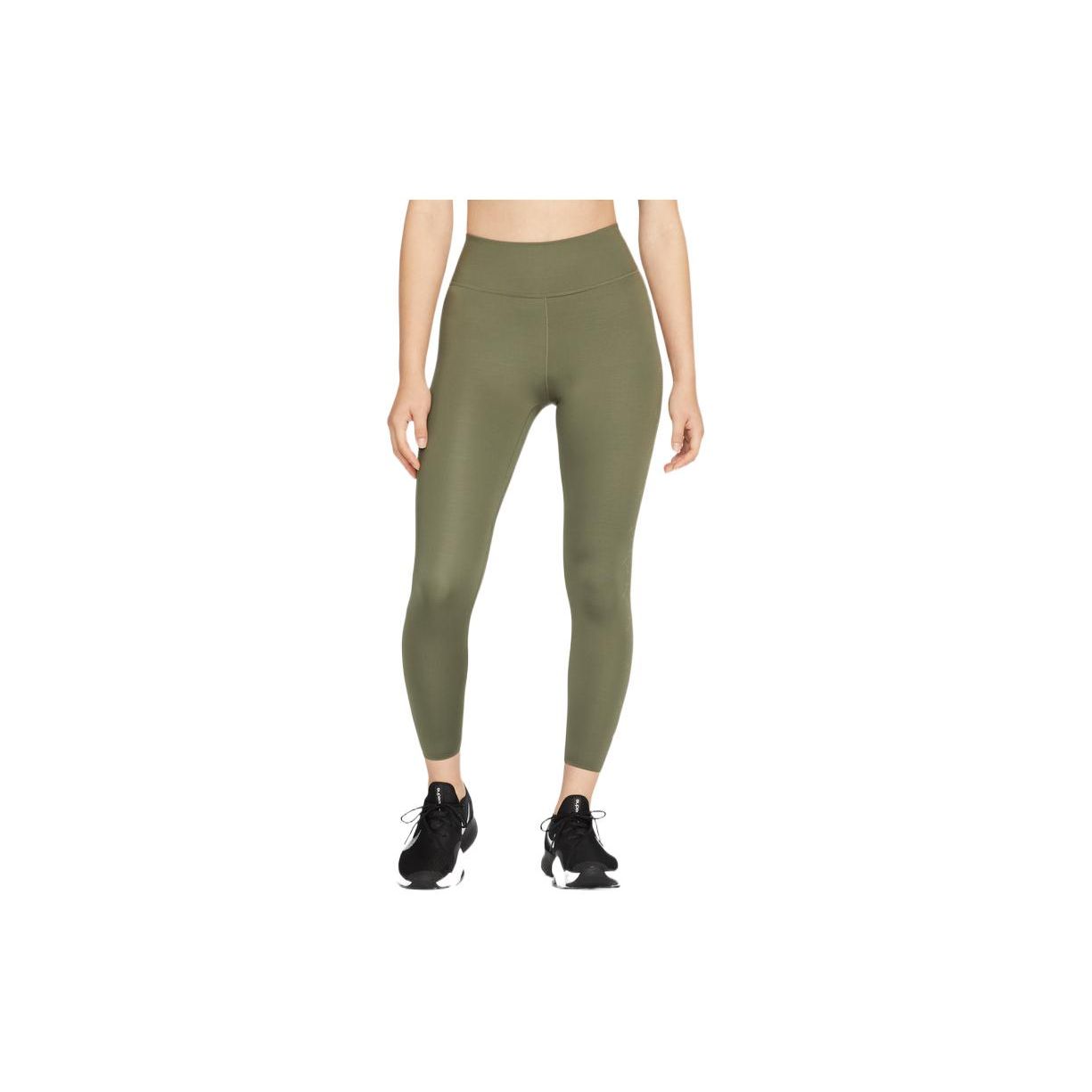 Nike Dri-FIT с рисунком по бокам, спортивные тренировочные быстросохнущие леггинсы для фитнеса, женские брюки оливково-зеленого цвета DM7259-222 M