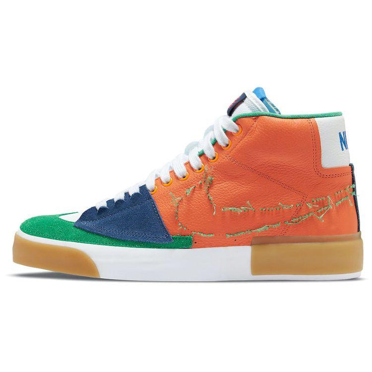 Разноцветные кроссовки унисекс Nike Zoom Blazer Mid Edge SB Safety-Orange University-Gold White DA2189-800 38