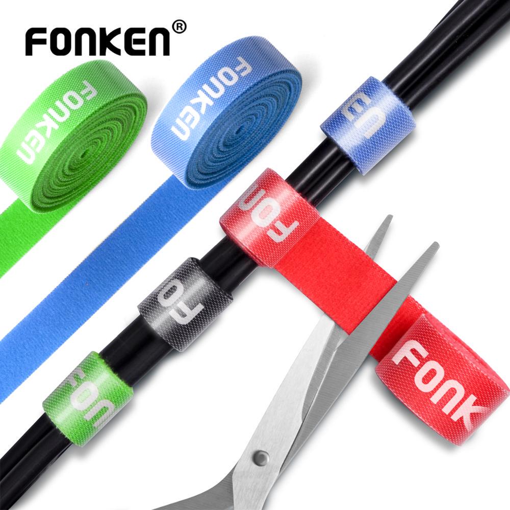 FONKEN USB-органайзер для кабеля, устройство для намотки мыши, шнур питания, бесплатный зажим, защита для обмотки телефона 0.5M красный