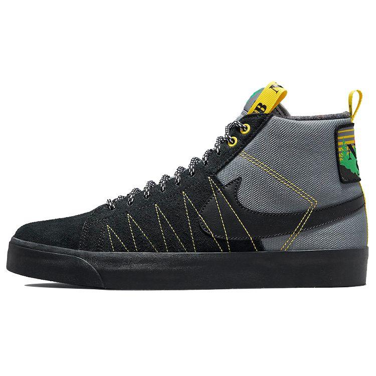 Кроссовки унисекс Nike Blazer Mid Premium SB Acclimate черные холодно-серые белые DC8903-001 36