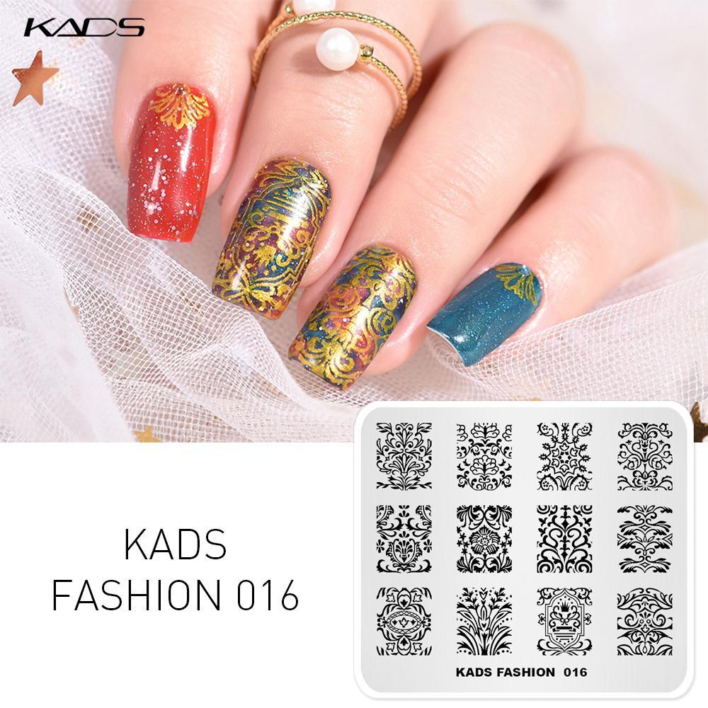 KADS Fashion 016 Маникюрные пластины для штамповки ногтей шаблон изображения трафарет для дизайна ногтей DIY