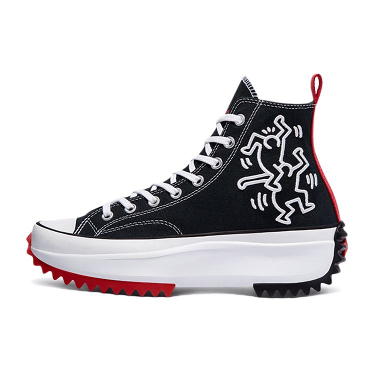 Кроссовки унисекс Converse Keith Haring x Run Star Hike Черный Белый Красный 171859C 35.5
