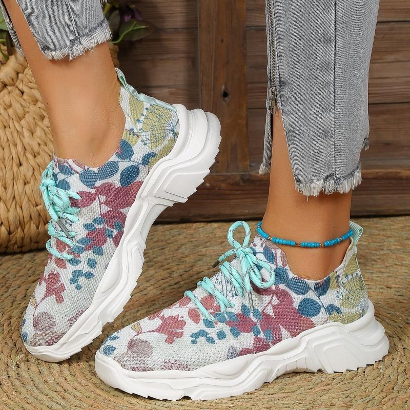 European and American Graffiti Flat Sole Single Shoe Women s 2024 New Mesh Breathable Casual Sports Single Shoe Zapatos De Mujer 35