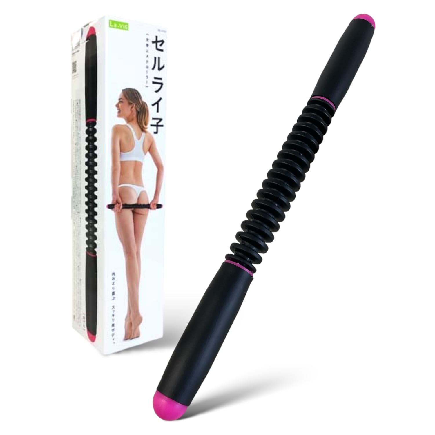La-VIE Cellulite Roller Fascia Roller Stick 3B-4743 [оригинальный продукт производителя] розовый/чёрный