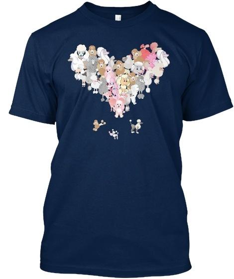 Стандартная футболка Poodle Heart S