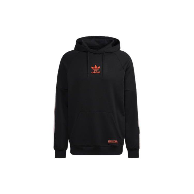 Мужская толстовка с капюшоном Adidas Originals с принтом трилистника, черная H65536 XS