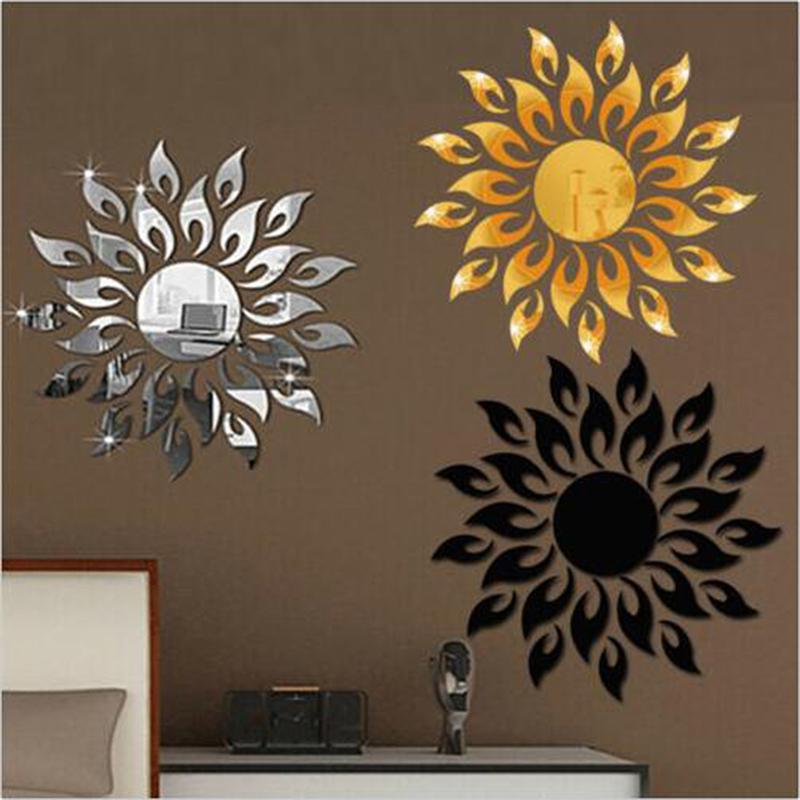 3D Зеркало Sun Art Съемный стикер стены Mural Decal Home Room Decor one size