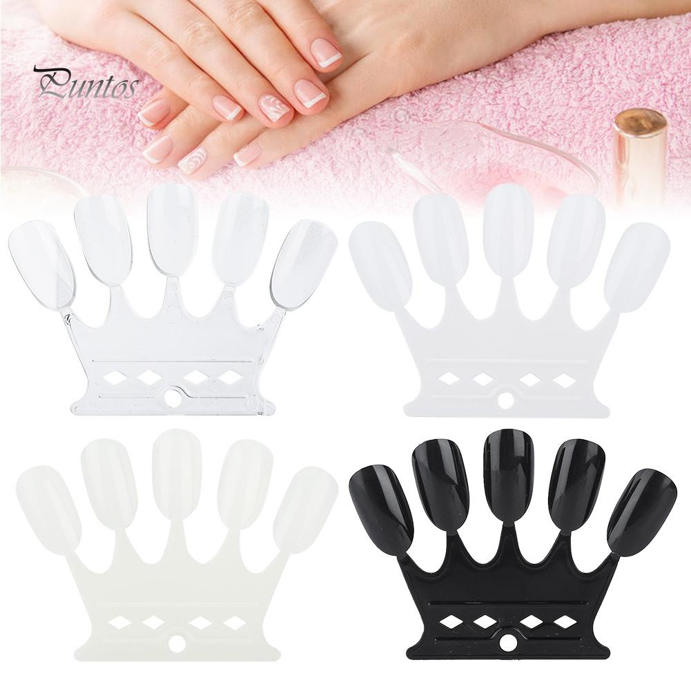 Puntos Nail Art 50 шт. в форме короны, накладные ногти, подставка для практики с цветными пластинами 3#