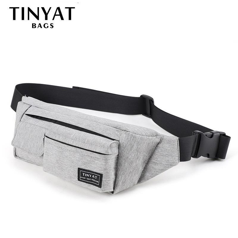 TINYAT Мужская и женская поясная сумка, сумка для мужчин, пояс для телефона, легкая поясная сумка с 4 карманами, дорожная повседневная поясная сумка 24.5x9.5x5cm красный