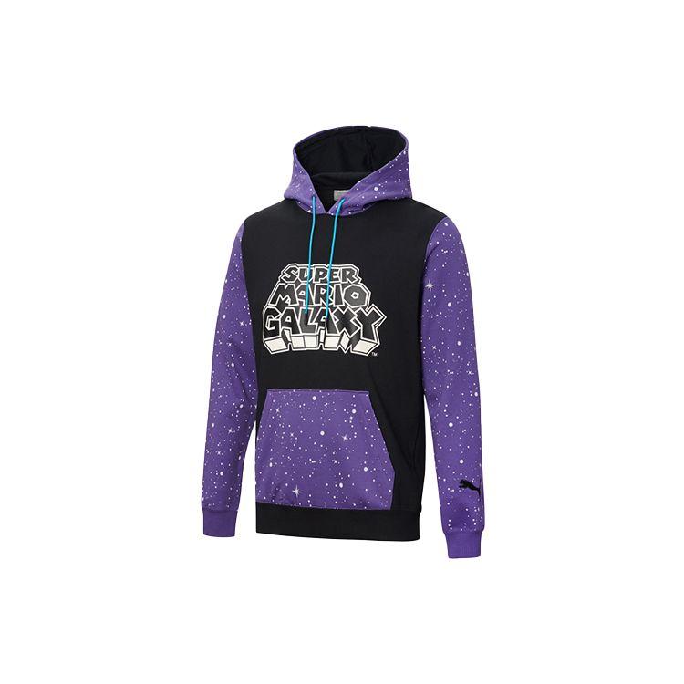 Puma Super Mario X Nintendo Collaboration Knit Sports Pullover Hoodie Men Tops Black 589098-02 S