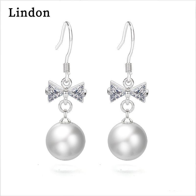 Женские модные медные серьги Lindon белый