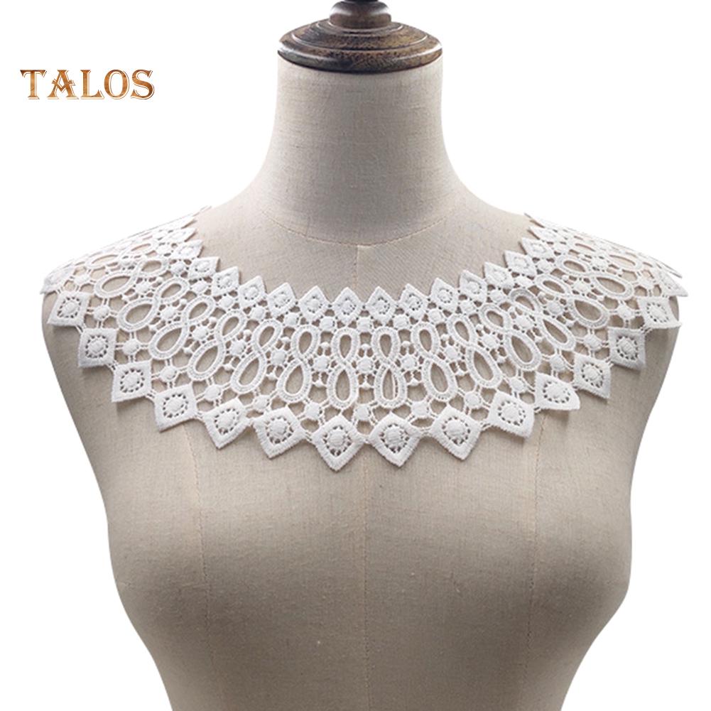Talos Milk Silk Hollow DIY вышивка декольте воротник одежда швейная аппликация декор белый