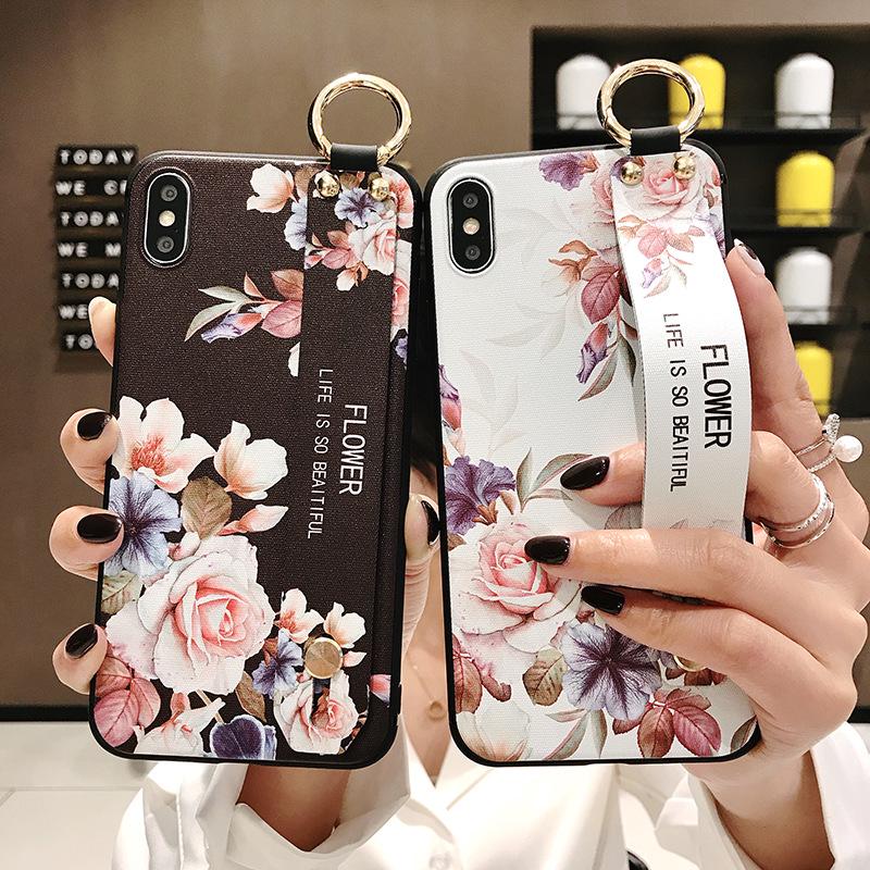 Чехол для Samsung Galaxy S9 S10 S20 FE S21 ultra A52 A51 A31 A12 A72 A32 A20 A21s A50 A70 A71 Note 20 plus, чехол-держатель для телефона с ремешком на запястье For S21 Ultra коричневый