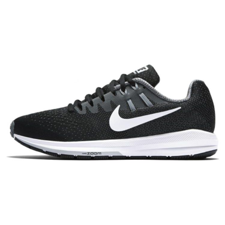 Черные женские кроссовки Nike Air Zoom Structure 20 Cool-Grey-Wolf-Grey-White 849577-003 36