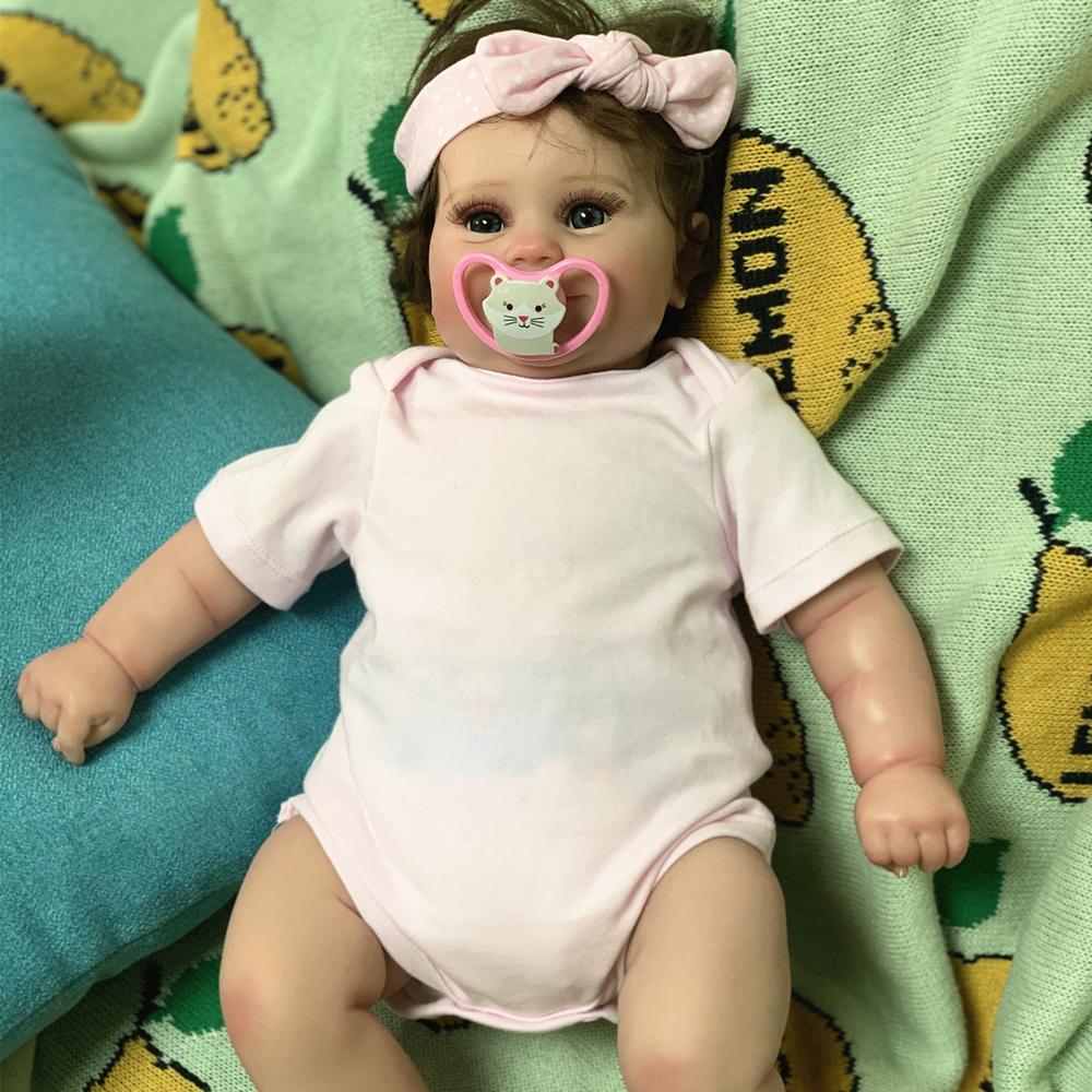 NPK 50 см Reborn Baby для маленьких девочек, очень мягкая, полностью силиконовая, игрушка для ванны, реалистичная, настоящая мягкая на ощупь Stuffed Body