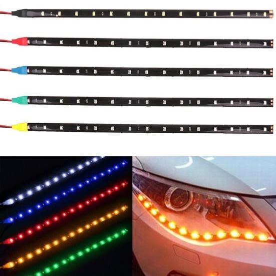 3528SMD 15 светодиодов водонепроницаемый автомобиль гибкая светодиодная лента украшение лампы красный