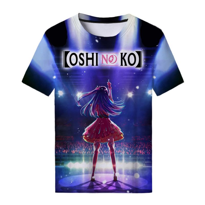 Футболки с аниме Oshi No Ko, уличная одежда с 3D принтом манги для мужчин и женщин, повседневные модные футболки большого размера, детские футболки в стиле Харадзюку, топы, футболка XXS