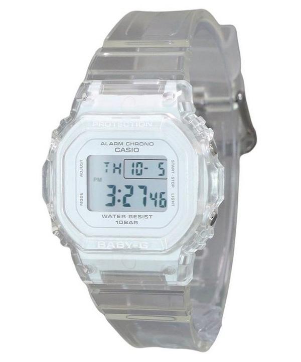 Casio Baby-G Цифровые кварцевые женские часы с прозрачным ремешком из смолы BGD-565US-7 100M белый