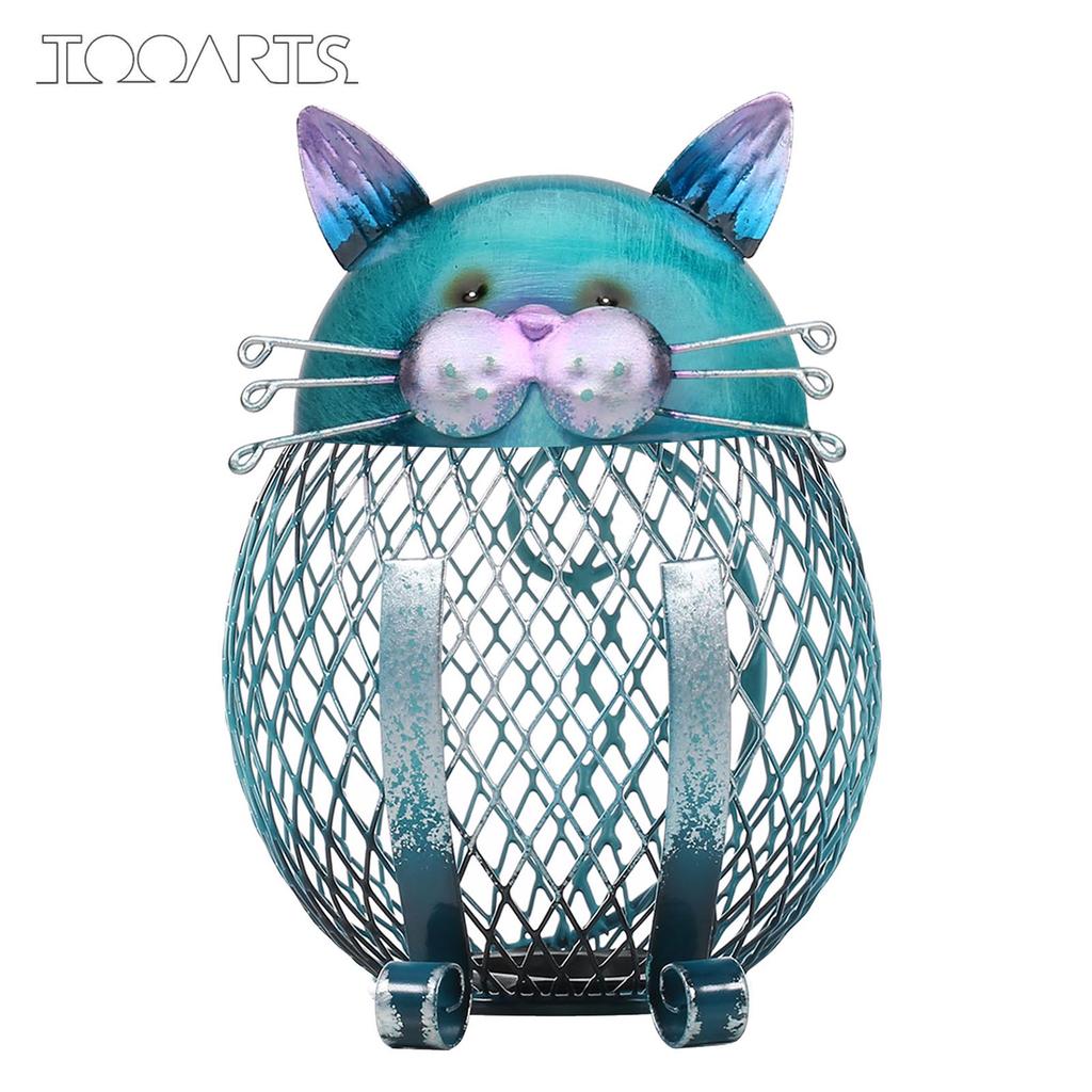 TooARTS Коробка для монет «Кошка» Копилка Животный орнамент Ручные работы