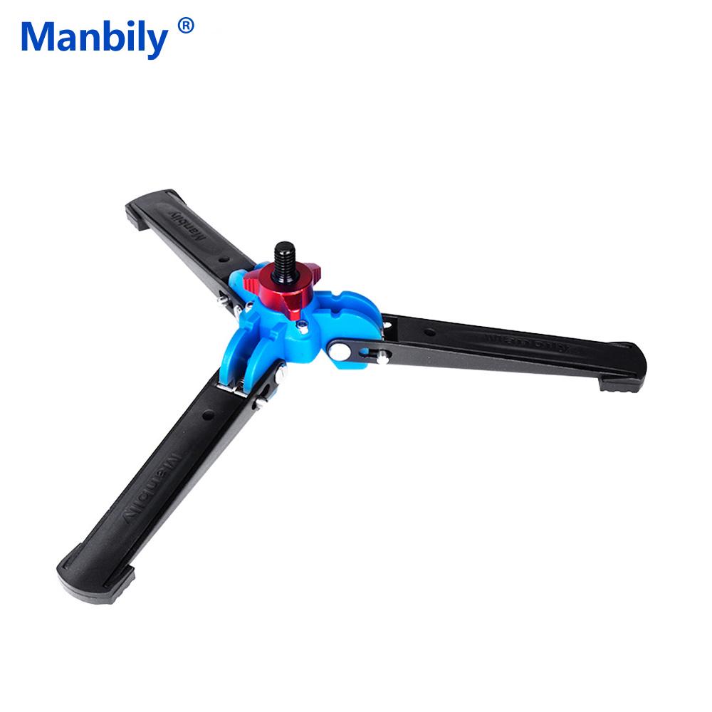 Manbily M-1 Портативная универсальная мини-подставка на три фута для штатива, подставка для монопода, подставка для монопода чёрный