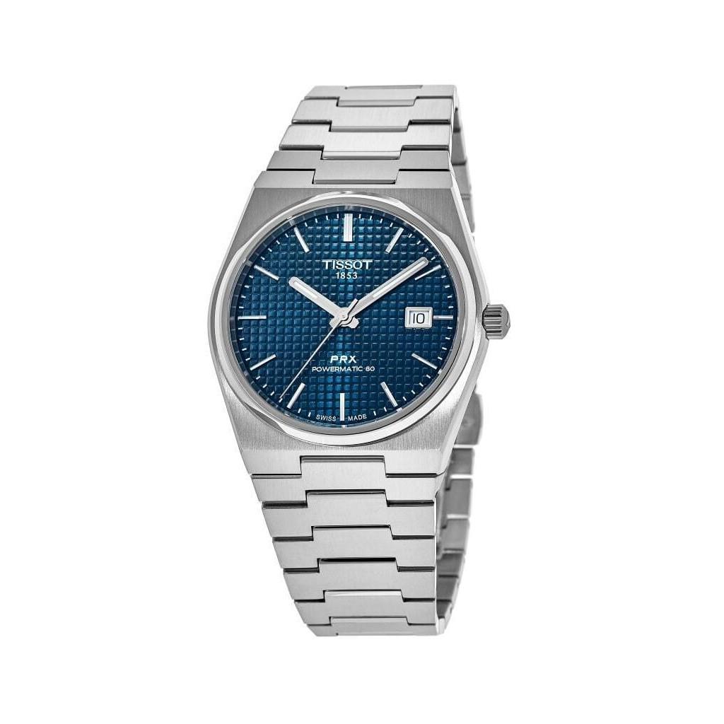 Часы унисекс Tissot PRX T-Classic Powermatic 80 с синим циферблатом T137.207.11.041.00 100M синий