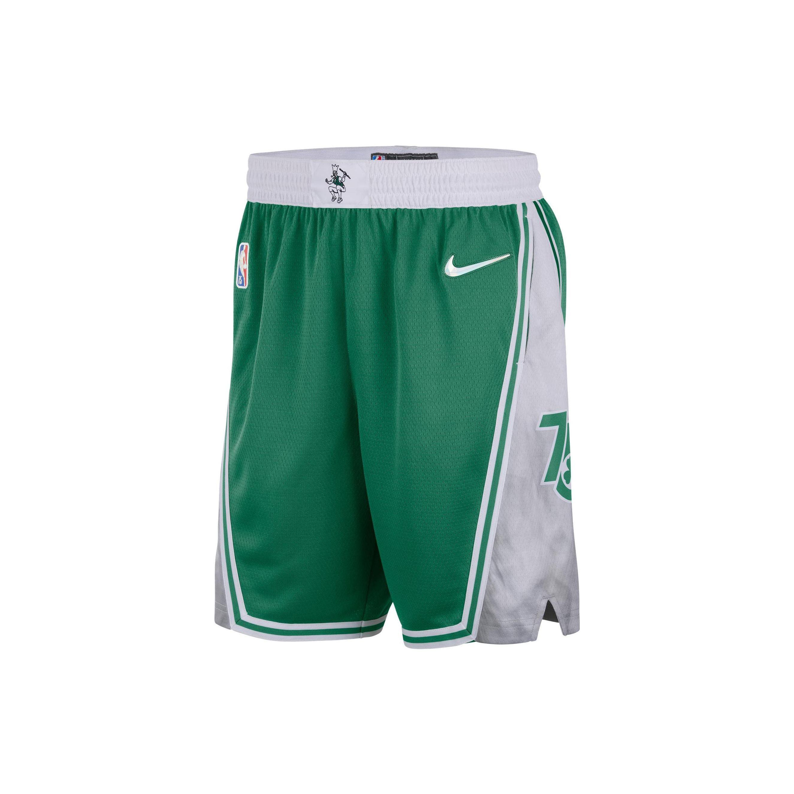 Мужские эластичные прямые шорты Nike Boston Celtics с цветными блоками, зеленые DB4127-312 L