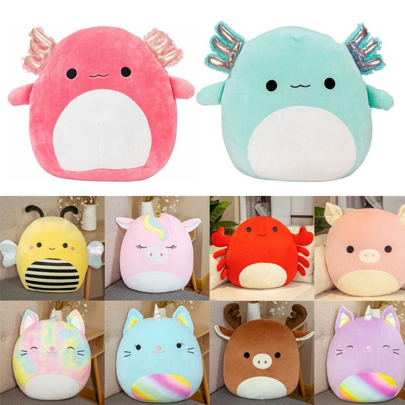 Мягкие игрушки Squishmallows, 20 см, бирюзовый, зеленый, розовый, Анастасия, плюшевая кукла, мягкая подушка Squishmallow для 1