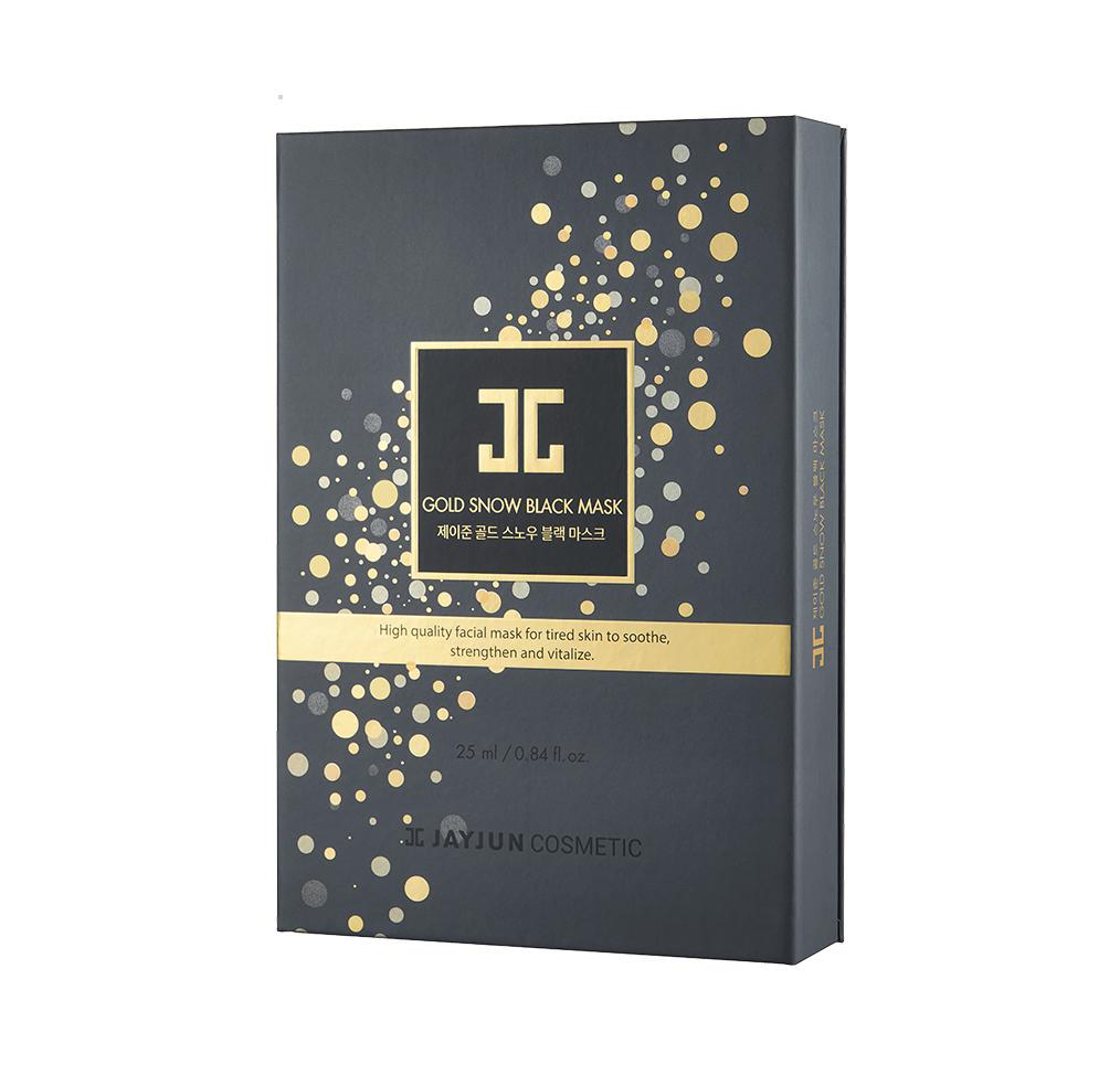 JAYJUN Gold Snow Black Mask (2 ШАГА: 5 листов + 5 сывороток / 5 шт. = 1 коробка)