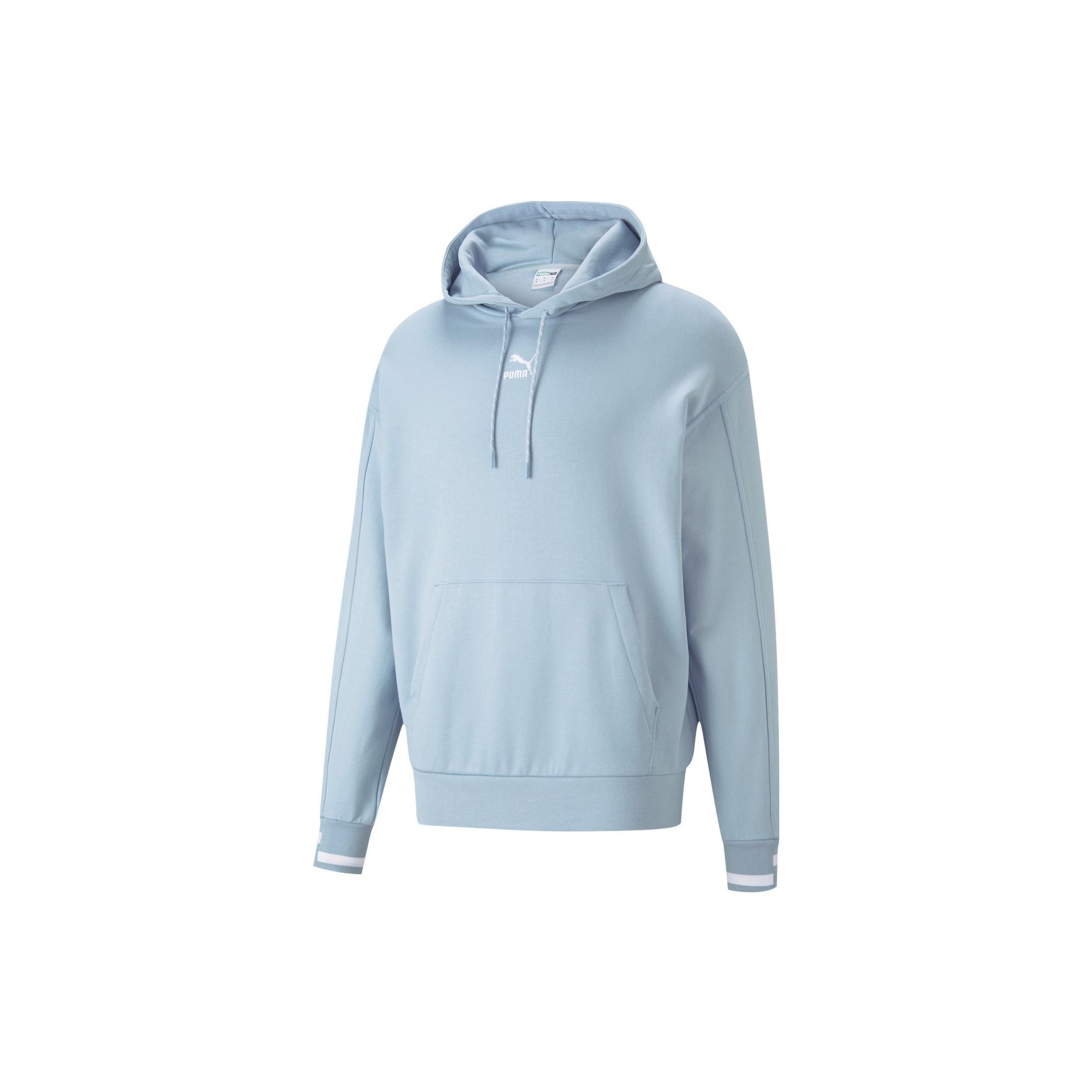 PUMA однотонная толстовка с вышитым логотипом и длинными рукавами, топы унисекс, туманно-синий 533204-61 XL
