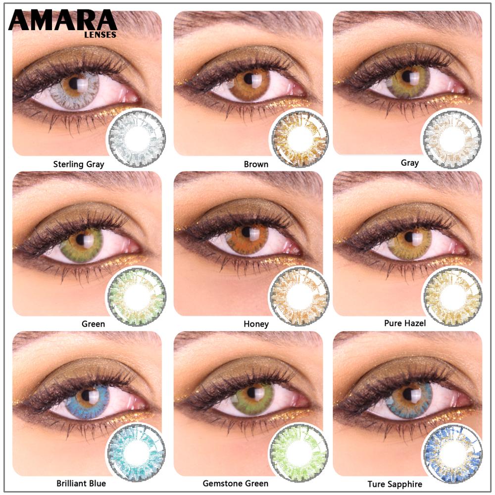 AMARA LENSES 1 пара косметических контактных линз серии 3TONE, цветные линзы для глаз, цветные контактные линзы