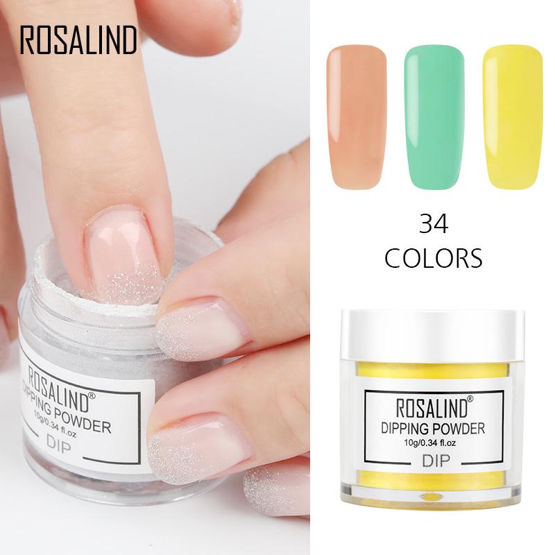 ROSALIND, 10 г, пудра для ногтей, натуральный цвет, голографический блестящий порошок для дизайна ногтей, не требует лампового лечения