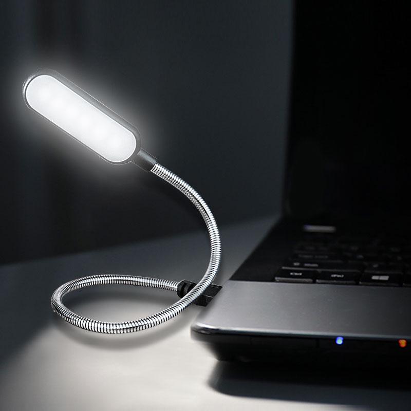 USB светильники Портативный USB светодиодный мини-книжный светильник, настольная лампа для чтения, гибкая USB-лампа с 6 светодиодами для портативного компьютера, портативного компьютера 1 pcs синий