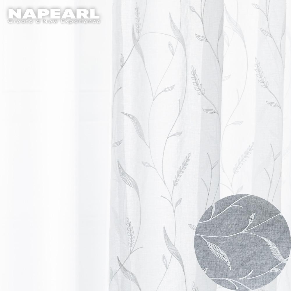 1 шт. NAPEARL белая прозрачная занавеска для гостиной с вышивкой для спальни, оконная тюлевая занавеска W100cm x L130cm