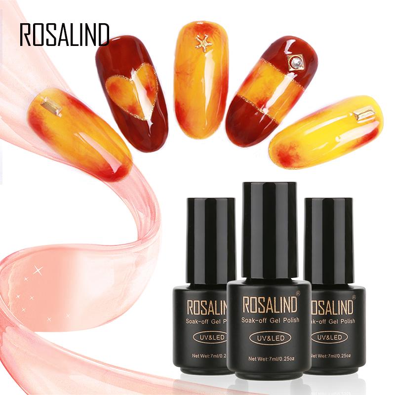 Гели для ногтей ROSALIND 7 мл DIY Blossom Gel Лак для ногтей Профессиональный замачиваемый УФ-гель для маникюра