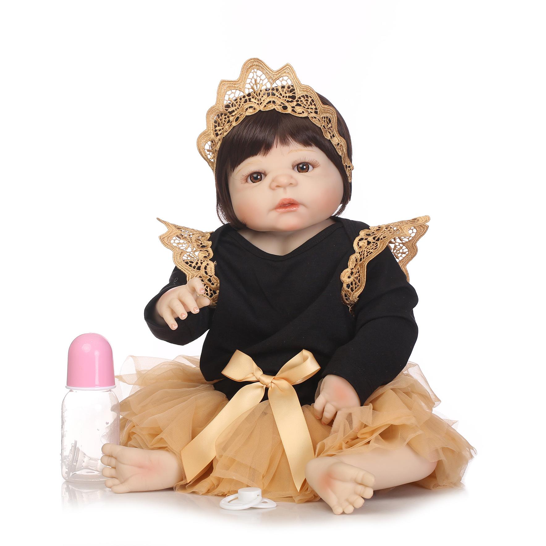 NPK 55 см оригинальная NPK Reborn Baby Toddler Gir очень мягкая силиконовая кукла для всего тела, игрушка для ванной 55cm