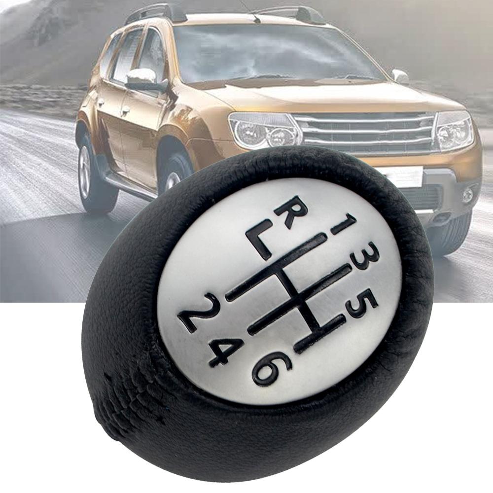 6-скоростная ручка переключения передач для Renault Duster Stick, ручка для гандбола, замена искусственной кожи 2010 2011 2012 2013 2014 2015 2016 black
