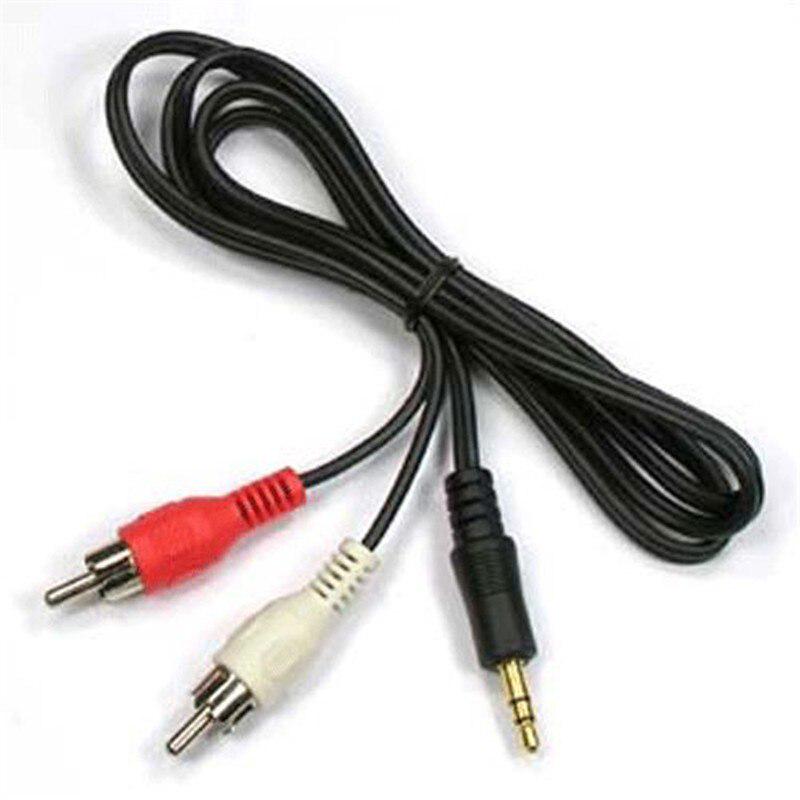 Высококачественный новый 1 м Aux Audio 3,5 мм стерео к 2 RCA Y КАБЕЛЬ ДЛЯ ПК DVD ТВ видеомагнитофон