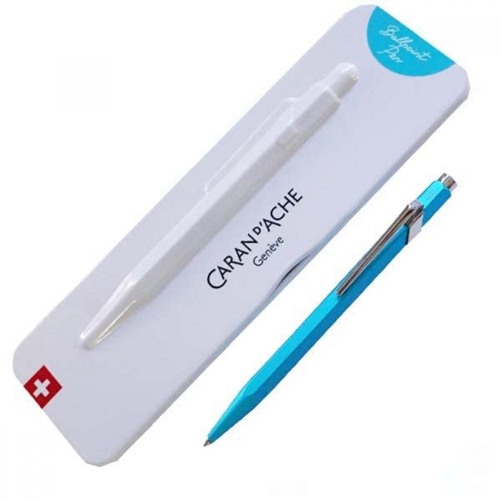 Шариковая ручка CARAN D ACHE на масляной основе 849 Color Matte X Turquoise NF0849-681 Подлинный импортный продукт